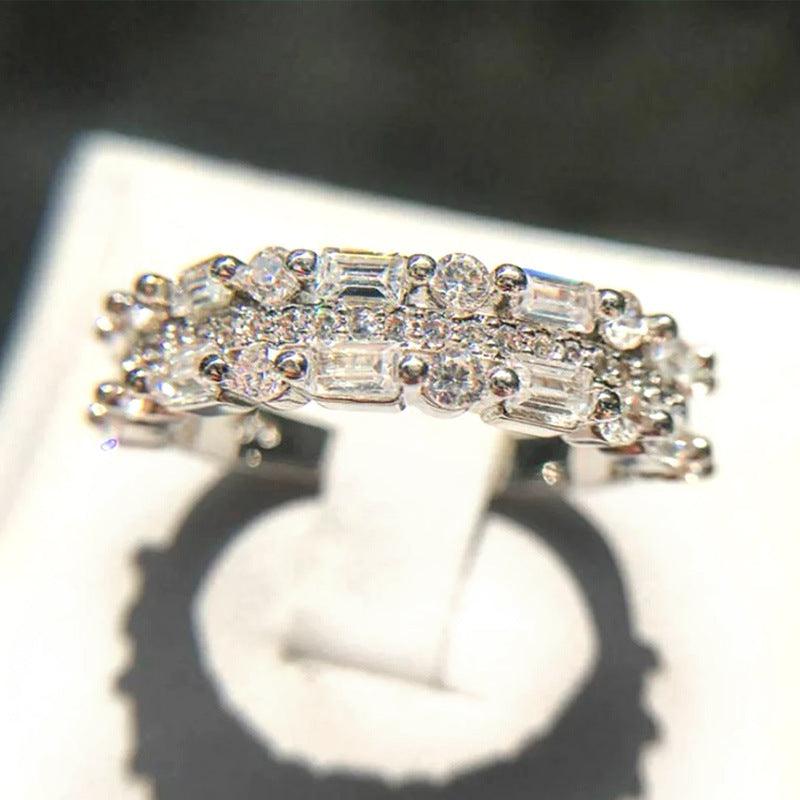 Three-layer Fine Circle Line Ring