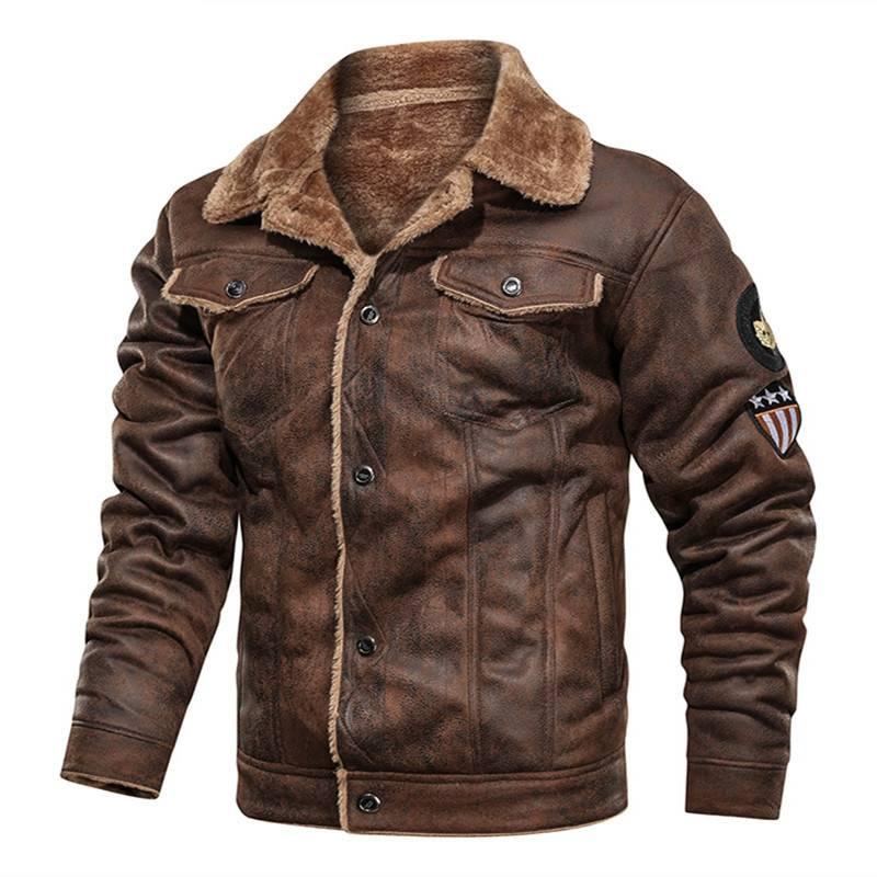 Fur Integrated Leather Jacket - dfive's store