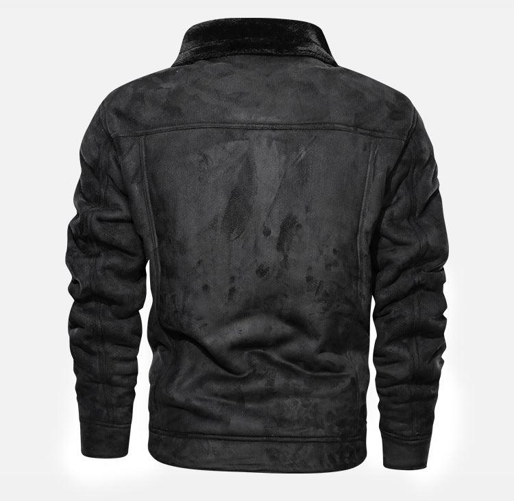 Fur Integrated Leather Jacket - dfive's store