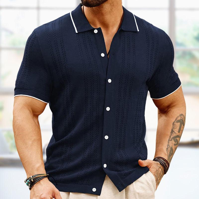 Short-Sleeved Shirt Summer Button Lapel - Dfive's Store