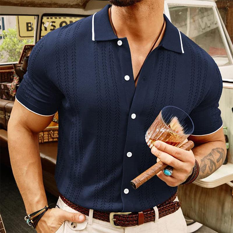 Short-Sleeved Shirt Summer Button Lapel - Dfive's Store
