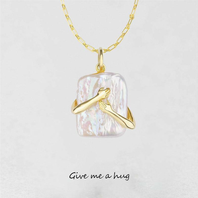 Square Baroque Pearl Pendant - dfive's store