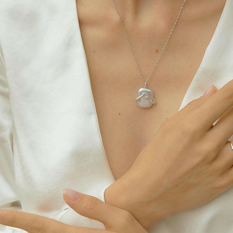 Square Baroque Pearl Pendant - dfive's store