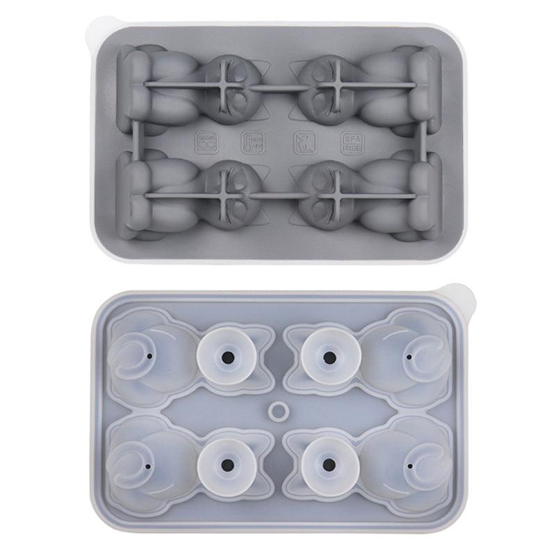 Unique 3-dimensional 4-Piece Silicone Cat Ice Cube Tray - Dfive's Store