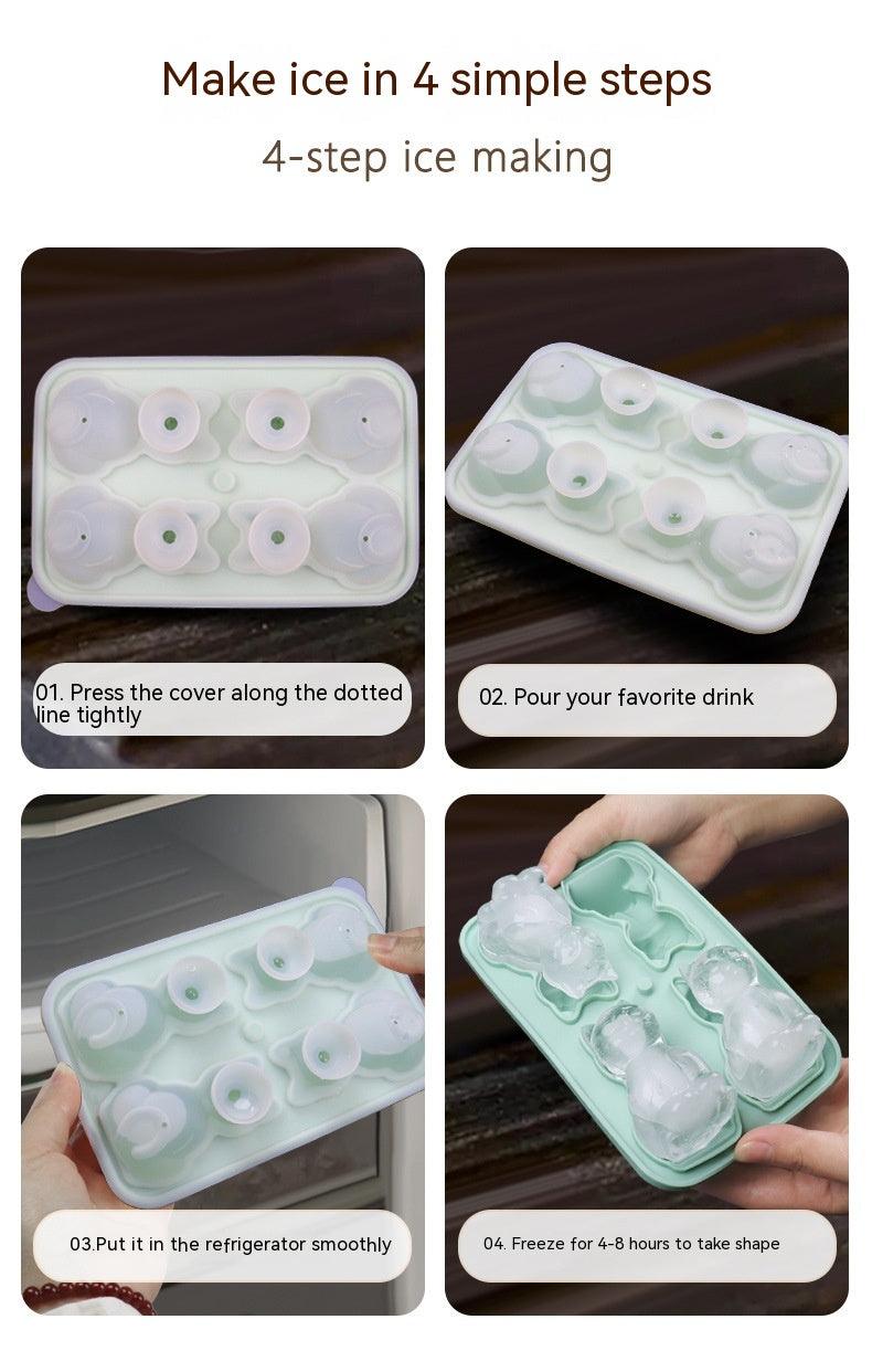 Unique 3-dimensional 4-Piece Silicone Cat Ice Cube Tray - Dfive's Store