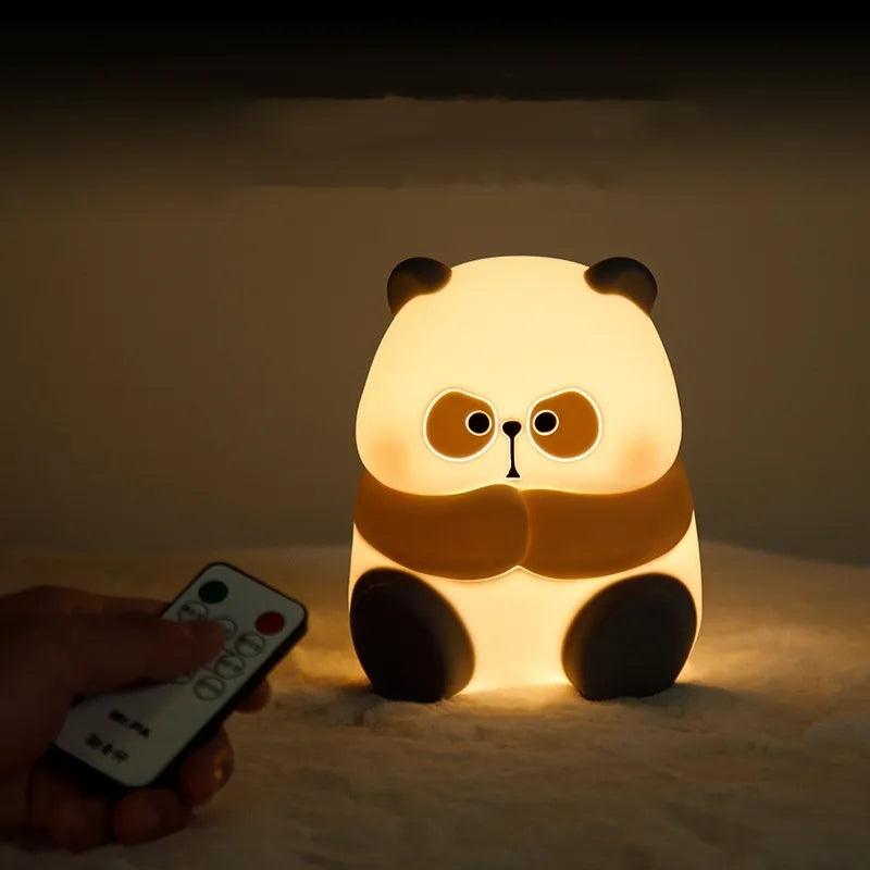 Small Cute Angry Panda Silicone Night Light - Dfive's Store