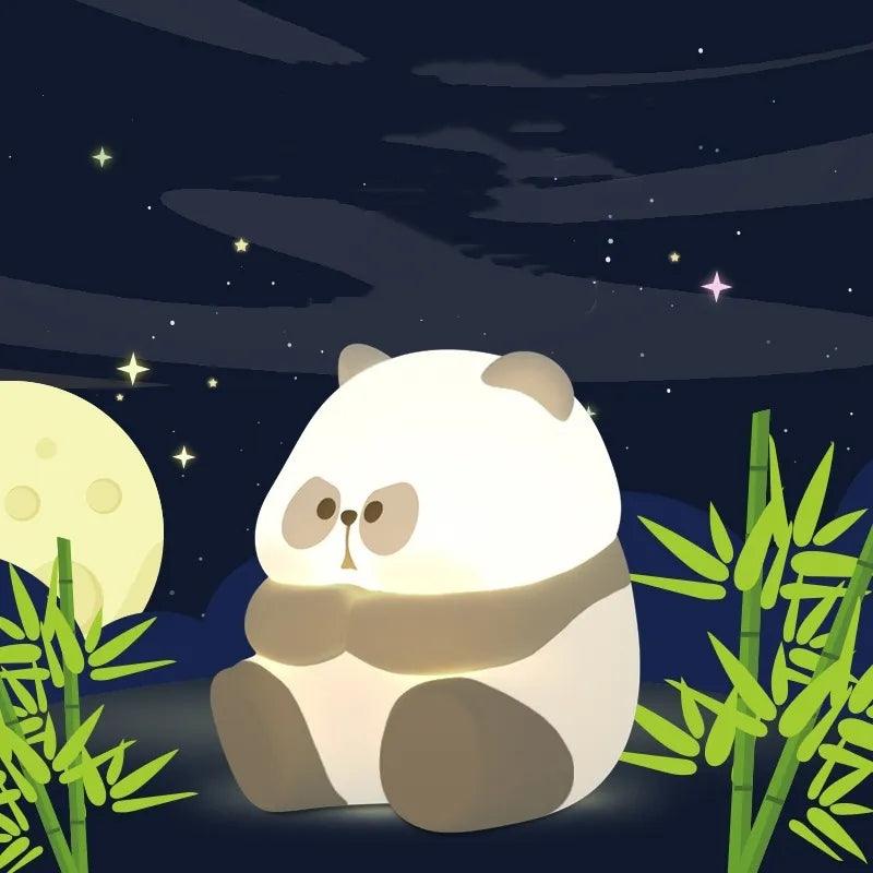 Small Cute Angry Panda Silicone Night Light - Dfive's Store