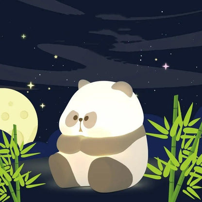 Small Cute Angry Panda Silicone Night Light - Dfive's Store