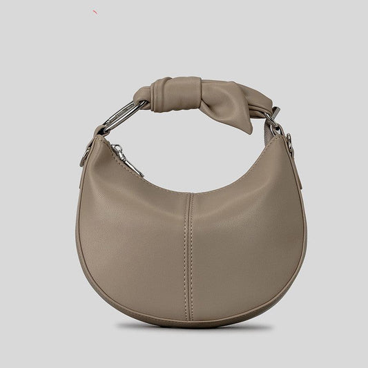Soft Saddle Niche Stitching Knotted Handbag - dfive's store
