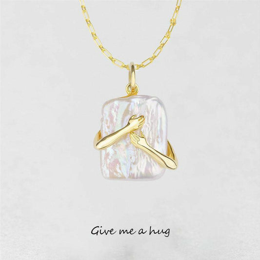 Square Baroque Pearl Pendant - dfive's store