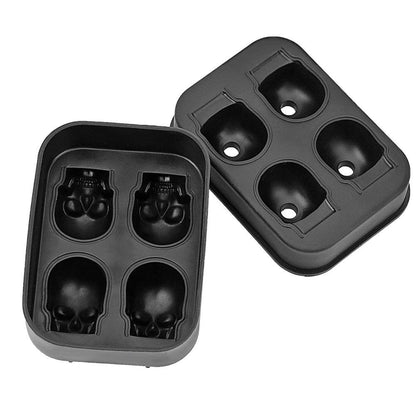 Unique 3-dimensional 4-Piece Silicone Skull Ice Cube Tray - Dfive's Store